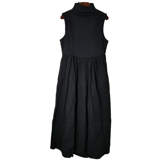 Used J Crew Fitted knit mockneck dress with poplin skirt BY263 - Picture 3 of 5